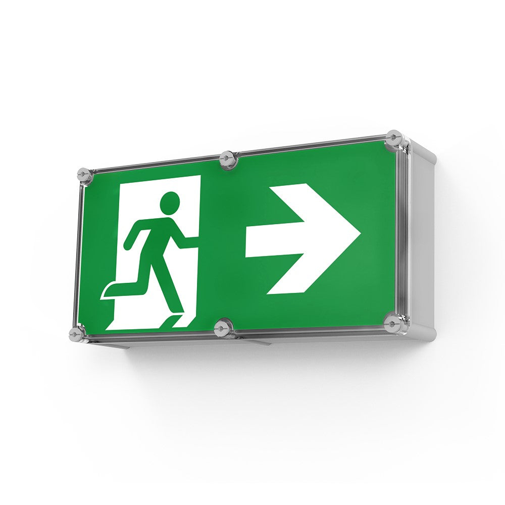 Ektor BOXIT PRO Wall Mount Exit Light - 40m, IP65 (13105)-Ektor Lighting-Ozlighting.com.au
