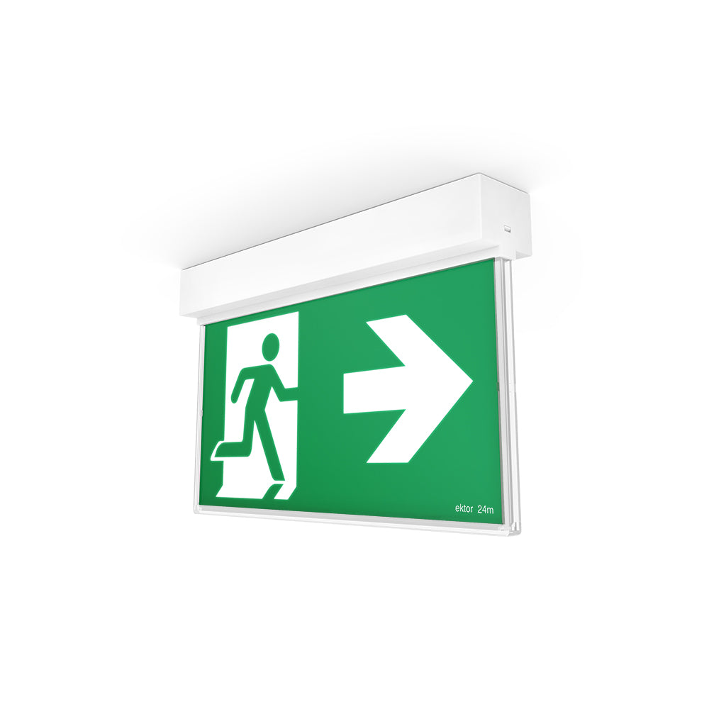 Ektor Lynk Razor Surface Mount Emergency Exit - Pro W/Wireless-Ektor Lighting-Ozlighting.com.au