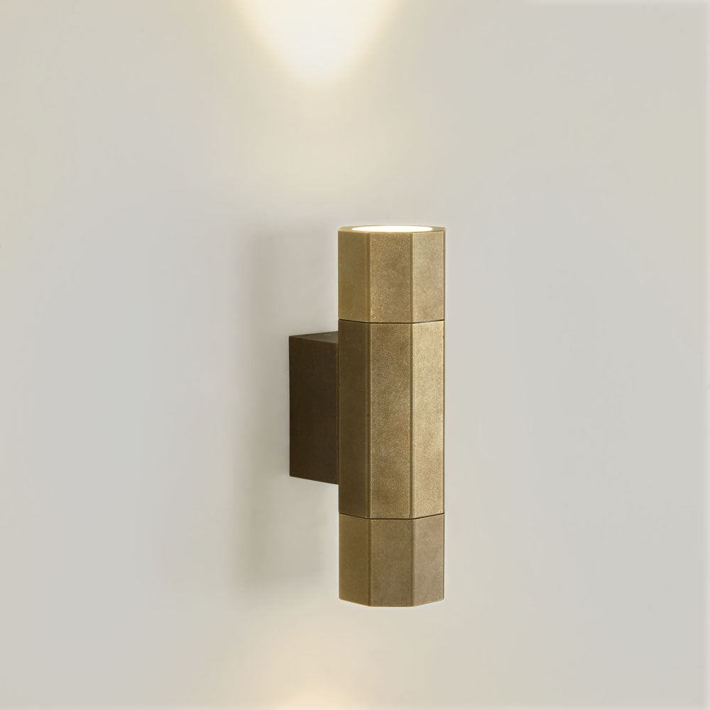 Emac & Lawton BEACON Up and Down Outdoor Wall Light Antique Brass-Emac & Lawton-Ozlighting.com.au