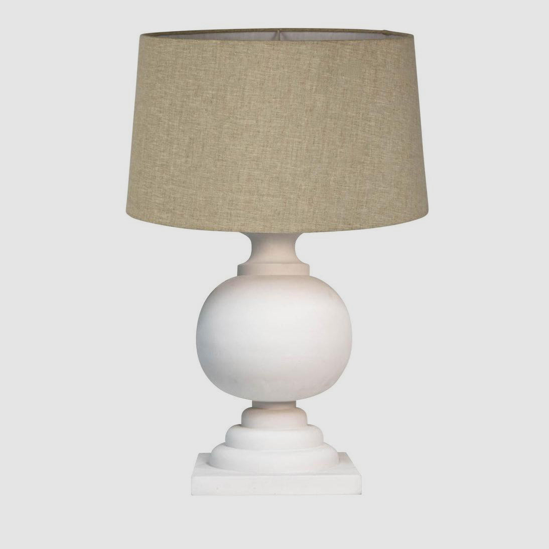 Emac & Lawton COACH Table Lamp White Wood-Emac & Lawton-Ozlighting.com.au