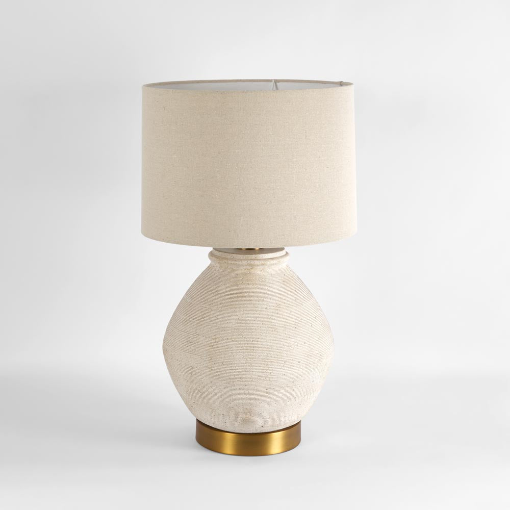 Emac & Lawton FORBES Table Lamp Sandstone White-Emac & Lawton-Ozlighting.com.au
