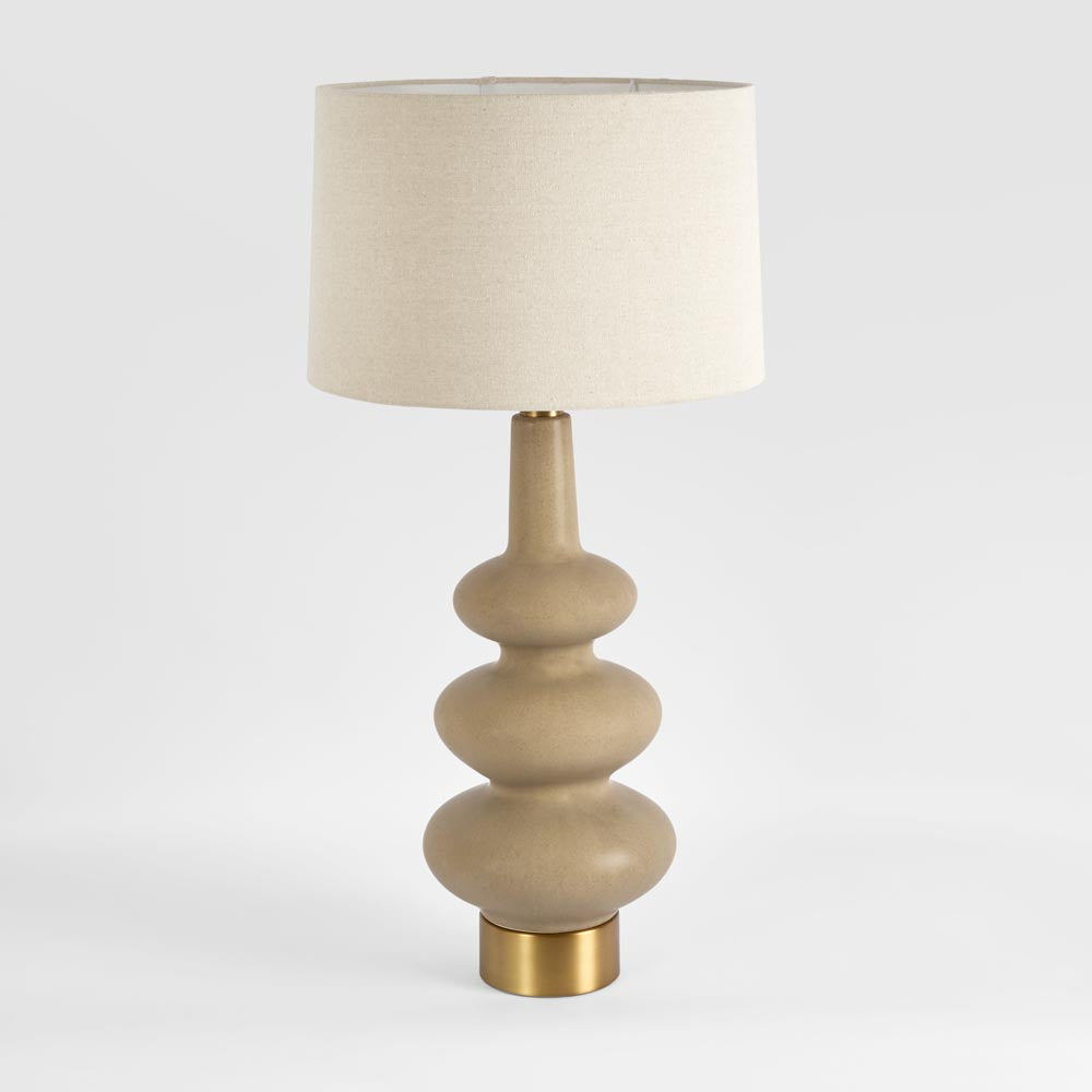 Emac & Lawton LINDEN Table Lamp Sandstone with Shade-Emac & Lawton-Ozlighting.com.au