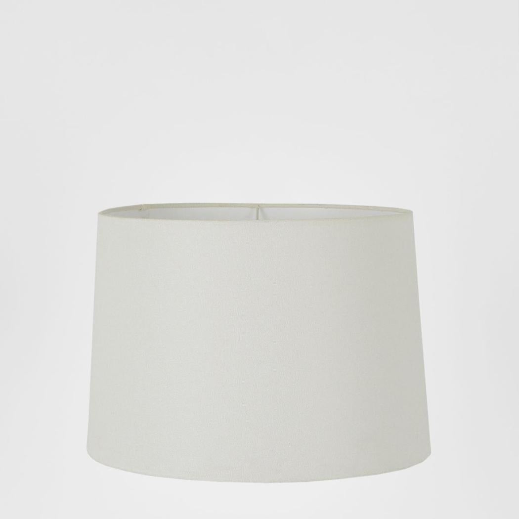 Emac & Lawton Linen Drum Lampshade Medium Textured Ivory-Emac & Lawton-Ozlighting.com.au