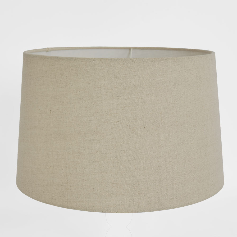 Emac & Lawton Linen Drum Lampshade XL Dark Natural-Emac & Lawton-Ozlighting.com.au