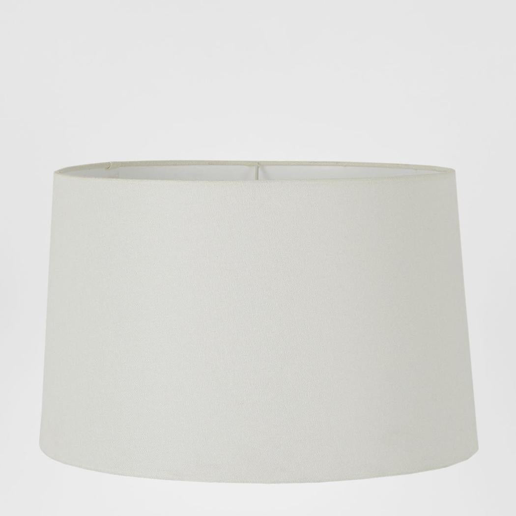 Emac & Lawton Linen Drum Lampshade XL Ivory-Emac & Lawton-Ozlighting.com.au