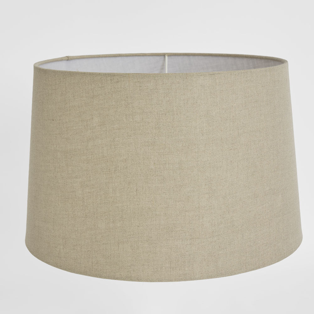 Emac & Lawton Linen Drum Lampshade - XXL Dark Natural-Emac & Lawton-Ozlighting.com.au