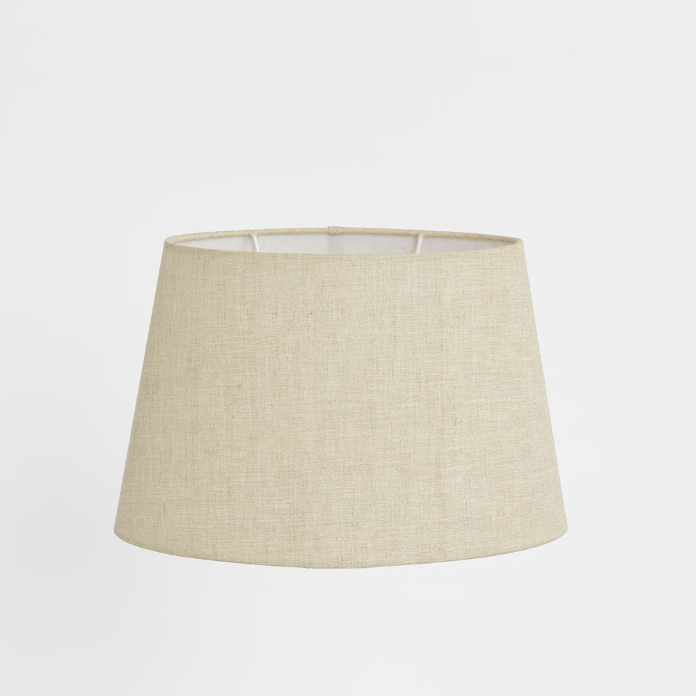 Emac & Lawton Linen Oval Lampshade Medium Light Natural-Emac & Lawton-Ozlighting.com.au