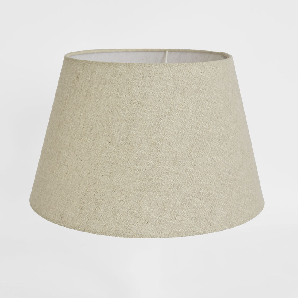 Emac & Lawton Linen Taper Lampshade Medium Dark Natural-Emac & Lawton-Ozlighting.com.au