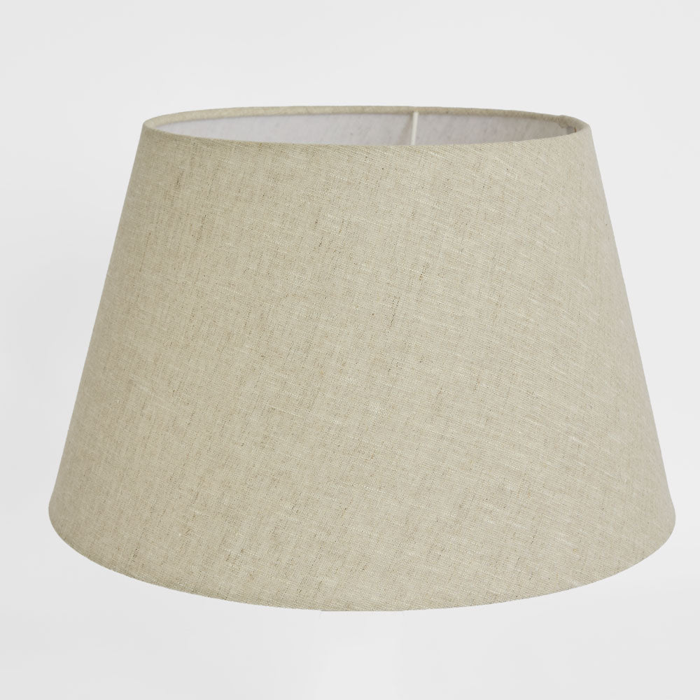 Emac & Lawton Linen Taper Lampshade XL Dark Natural-Emac & Lawton-Ozlighting.com.au