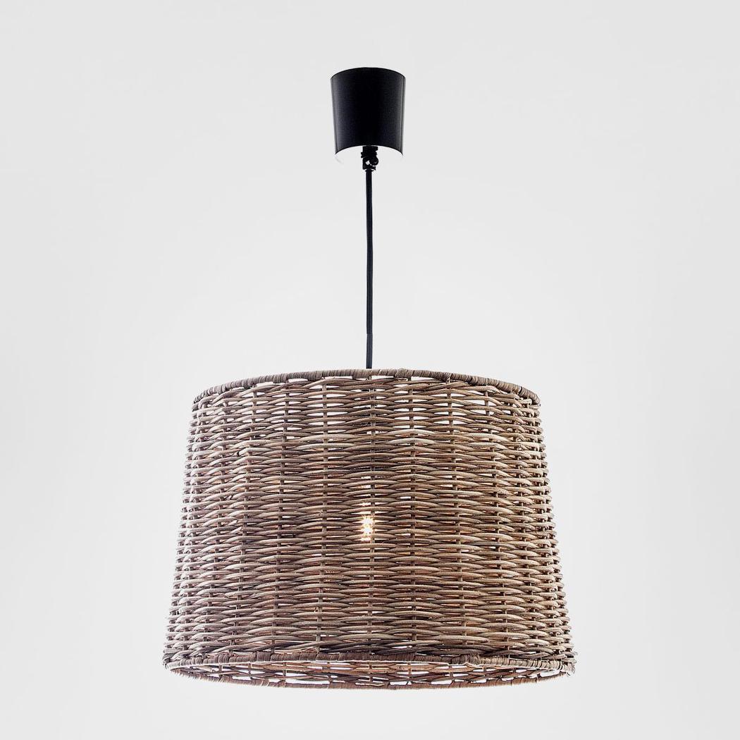 Emac & Lawton Rattan Round Pendant Light Natural Large-Emac & Lawton-Ozlighting.com.au