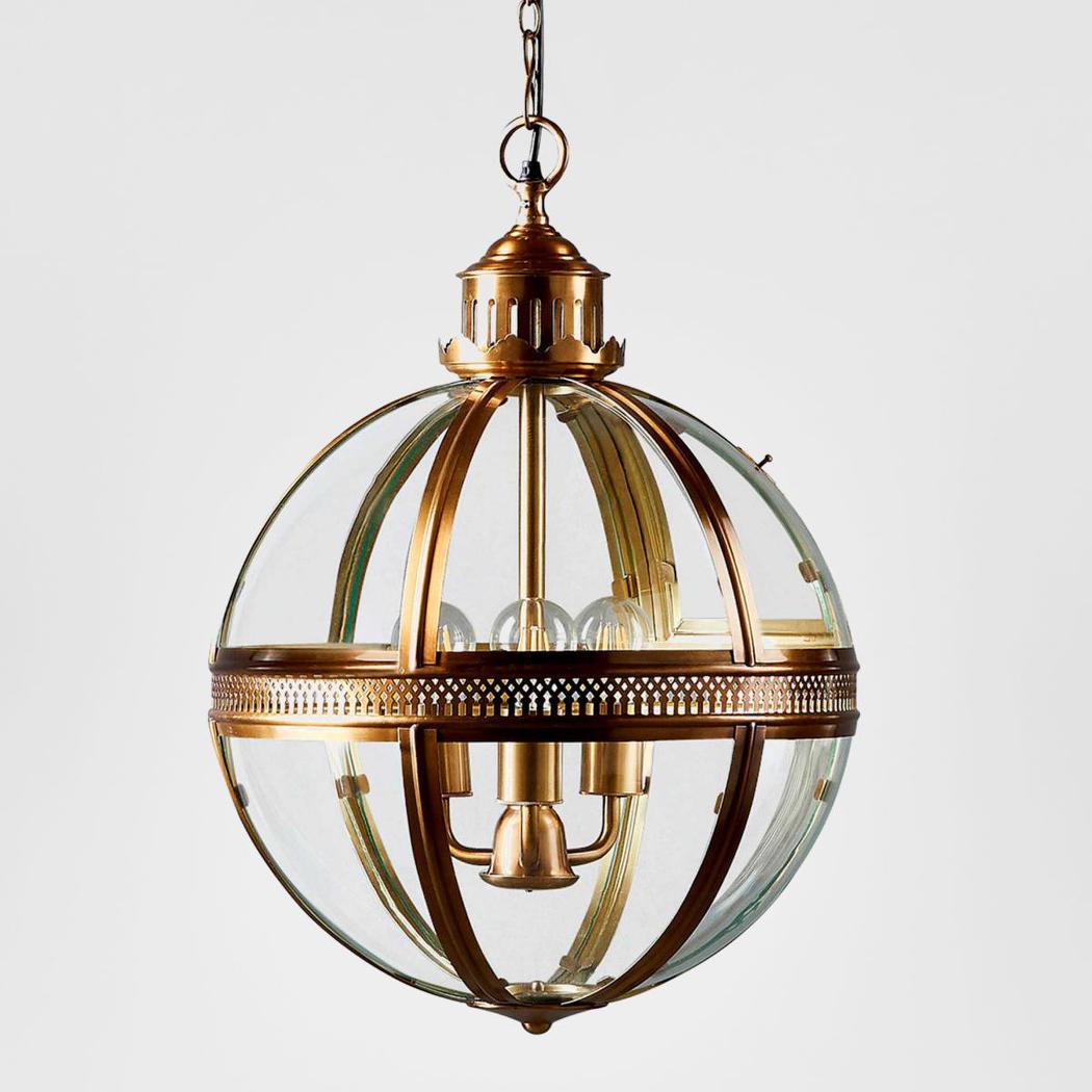 Emac & Lawton SAXON Pendant Light Antique Brass-Emac & Lawton-Ozlighting.com.au