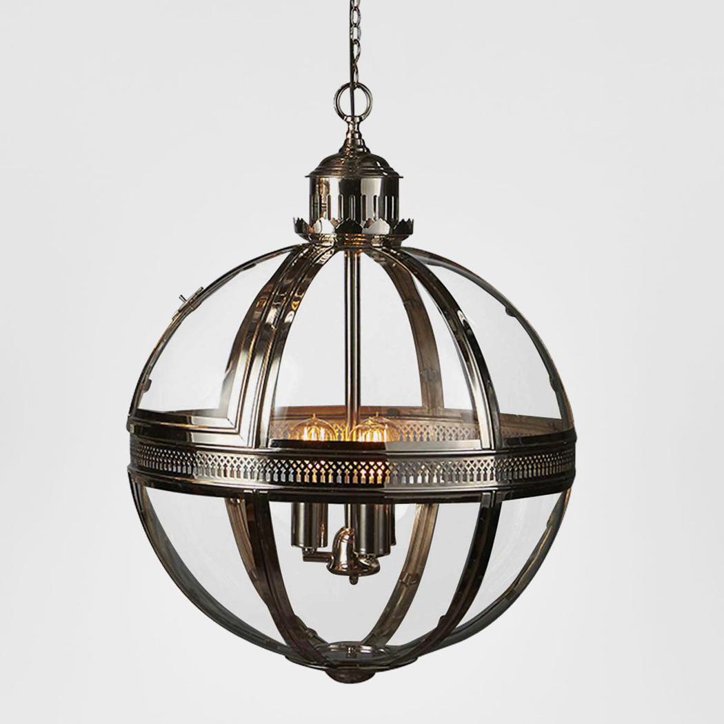 Emac & Lawton SAXON Pendant Light Large Shiny Nickel-Emac & Lawton-Ozlighting.com.au