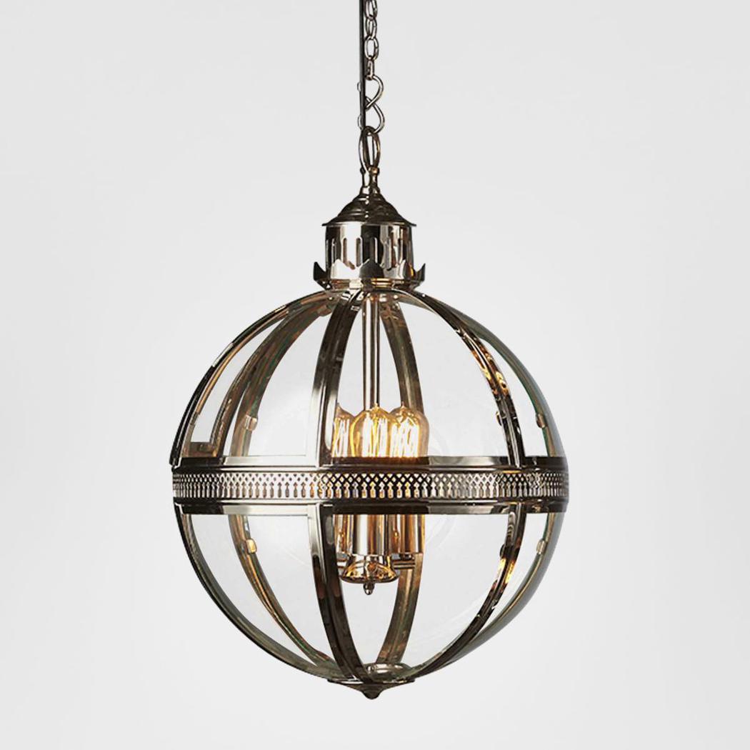 Emac & Lawton SAXON Pendant Light Medium Shiny Nickel-Emac & Lawton-Ozlighting.com.au
