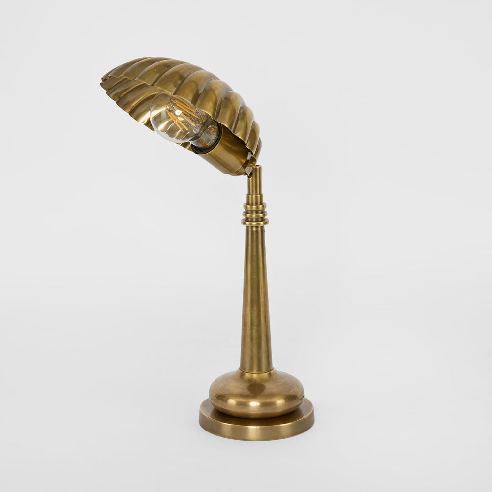 Emac & Lawton SHELL Table Lamp Antique Brass-Emac & Lawton-Ozlighting.com.au