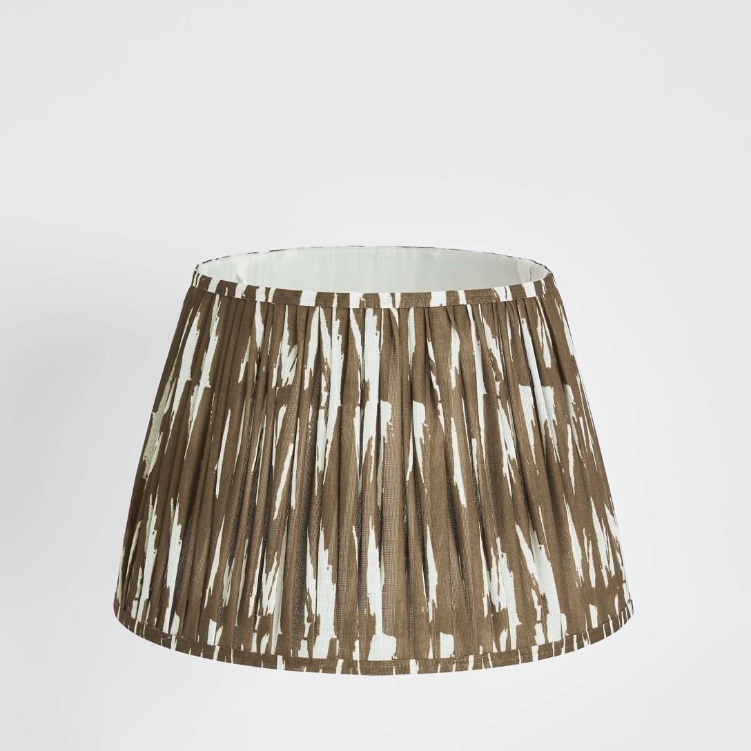 Emac & Lawton Woven Ikat Lampshade Brown-Emac & Lawton-Ozlighting.com.au