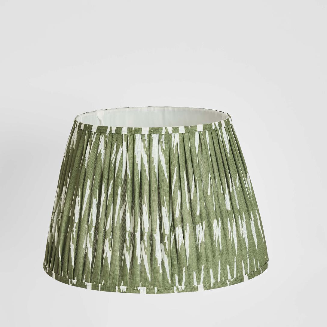 Emac & Lawton Woven Ikat Lampshade Green-Emac & Lawton-Ozlighting.com.au