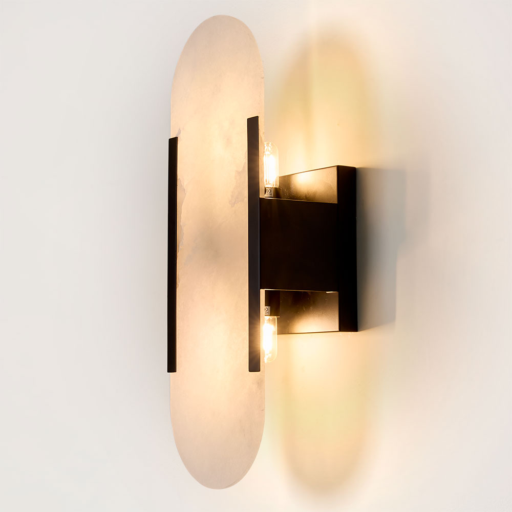 Emac & Lawton YVES Wall Light Black Small-Emac & Lawton-Ozlighting.com.au
