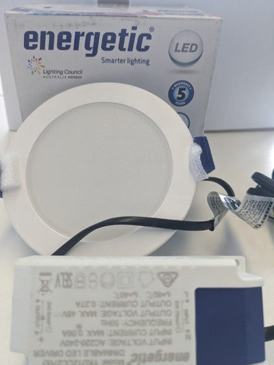 Energetic CLASP-FLAT - 11W LED Dimmable Flat Face Downlight IP54 - 4000K-Energetic Lighting-Ozlighting.com.au