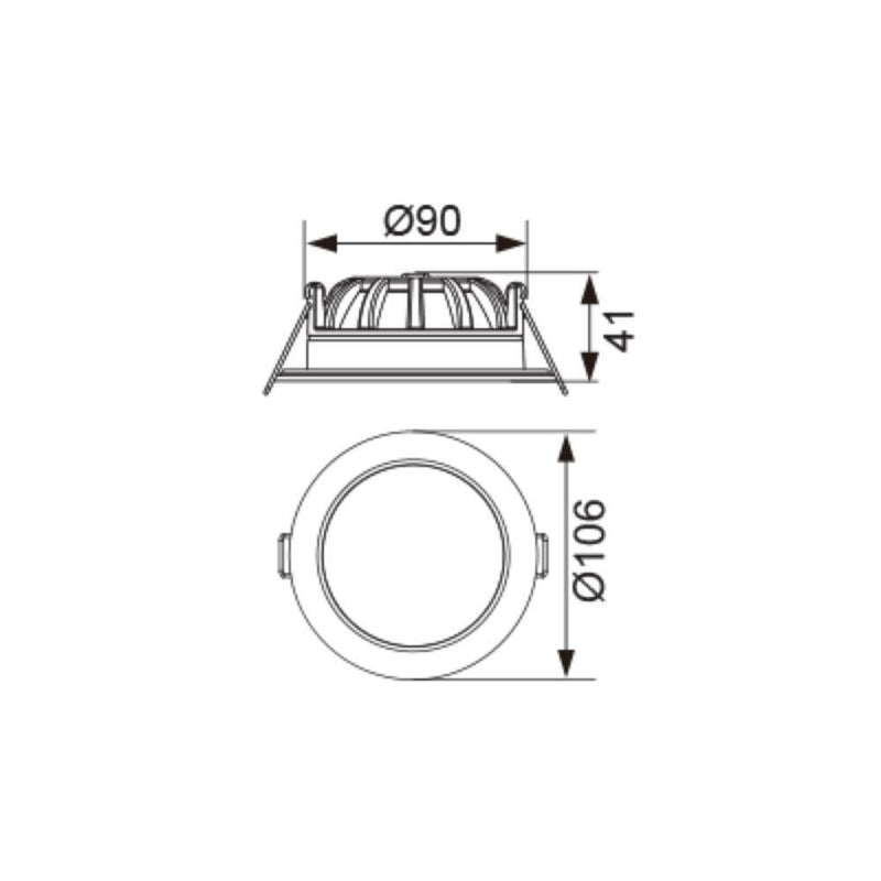 Energetic CLASP-FLAT - 11W LED Dimmable Flat Face Downlight IP54 - 4000K-Energetic Lighting-Ozlighting.com.au