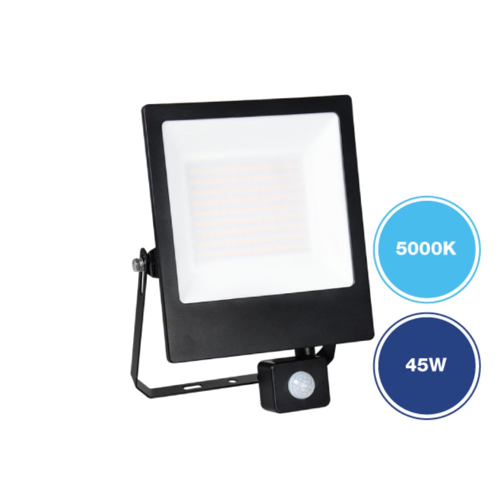 Energetic LITEW8 LED Floodlight - 5000K, 45W, IP65, Surface Mount, Sensor-Energetic Lighting-Ozlighting.com.au