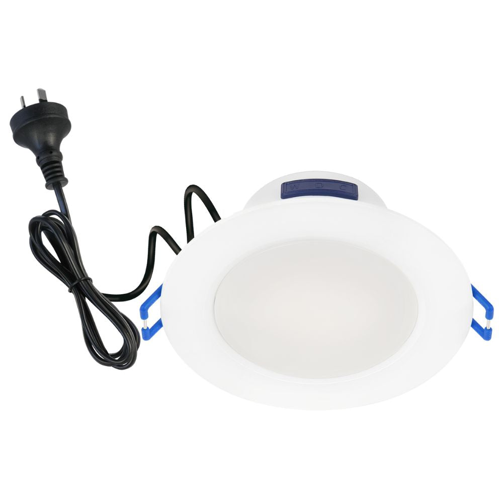 Energetic PLASTIAL LED Downlight - 7W, Tri-Colour, IP54, 90mm, 90mm Cutout-Energetic Lighting-Ozlighting.com.au