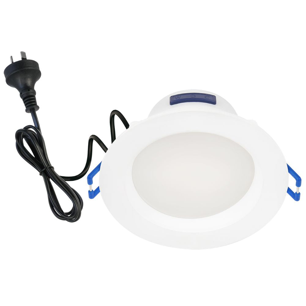 Energetic PLASTIAL LED Downlight - 7W, Tri-Colour, IP54, Recessed, 90mm, 90mm Cutout-Energetic Lighting-Ozlighting.com.au