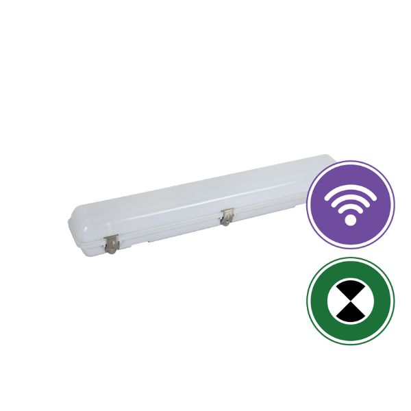 Energetic TEMPEST V Emergency LED Batten Light - Five-Colour, IP65, Optional Sensor-Energetic Lighting-Ozlighting.com.au