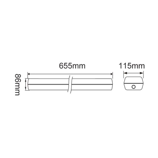 Energetic TEMPEST V - LED Colour Selectable Batten Light IK08 IP65-Energetic Lighting-Ozlighting.com.au