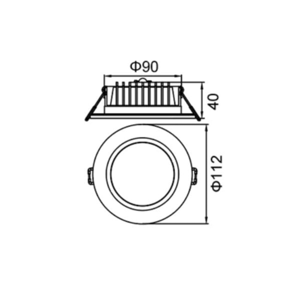 Energetic TRIVALITE - 8W Recessed Downlight-Energetic Lighting-Ozlighting.com.au