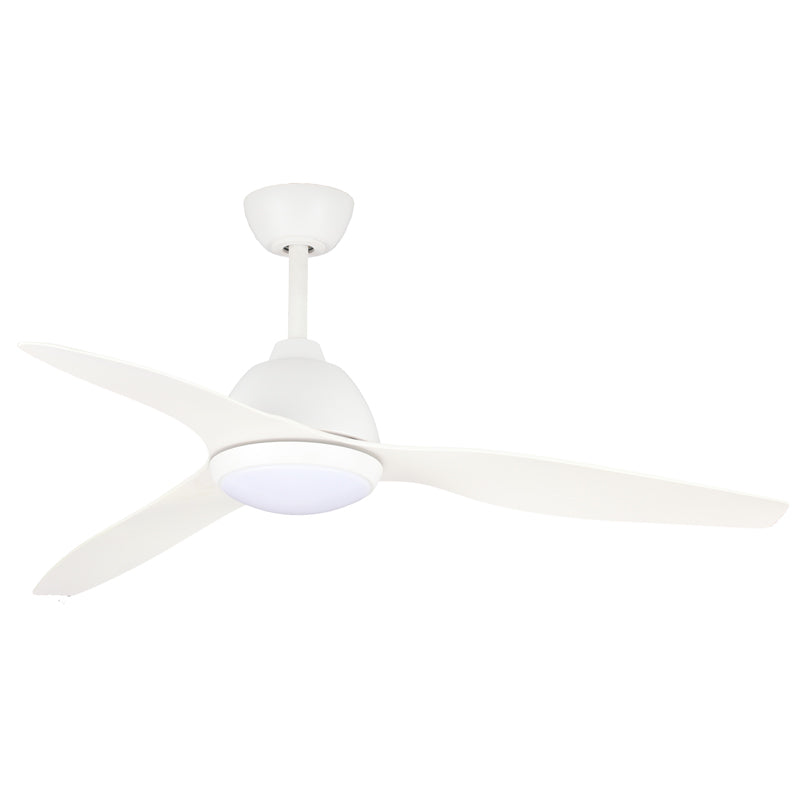 Fanco Breeze AC Ceiling Fan - Wall Control and CCT LED Light, White 52″-Fanco-Ozlighting.com.au