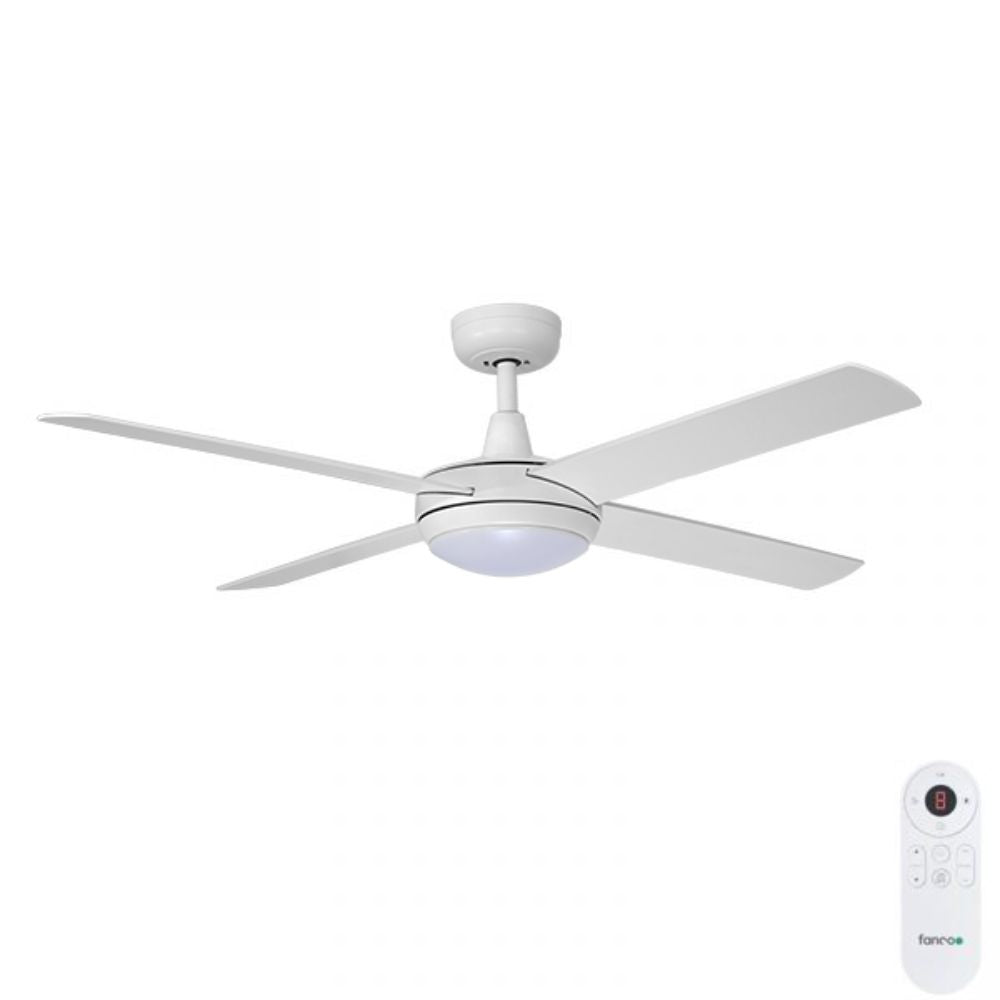 Fanco ECO SILENT - 4 Blade 48" 1220mm DC Ceiling Fan with LED Light-Fanco-Ozlighting.com.au