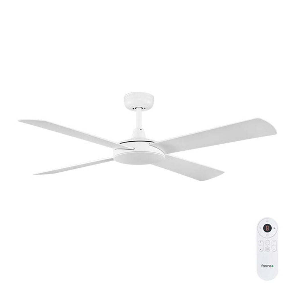 Fanco Eco Silent Deluxe - 4 Blade 56" DC Ceiling Fan with Wall Control and Remote/SMART-Fanco-Ozlighting.com.au