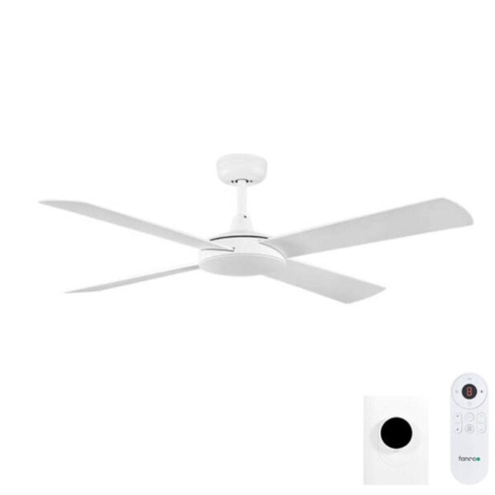 Fanco Eco Silent Deluxe - 4 Blade 56" DC Ceiling Fan with Wall Control and Remote/SMART-Fanco-Ozlighting.com.au