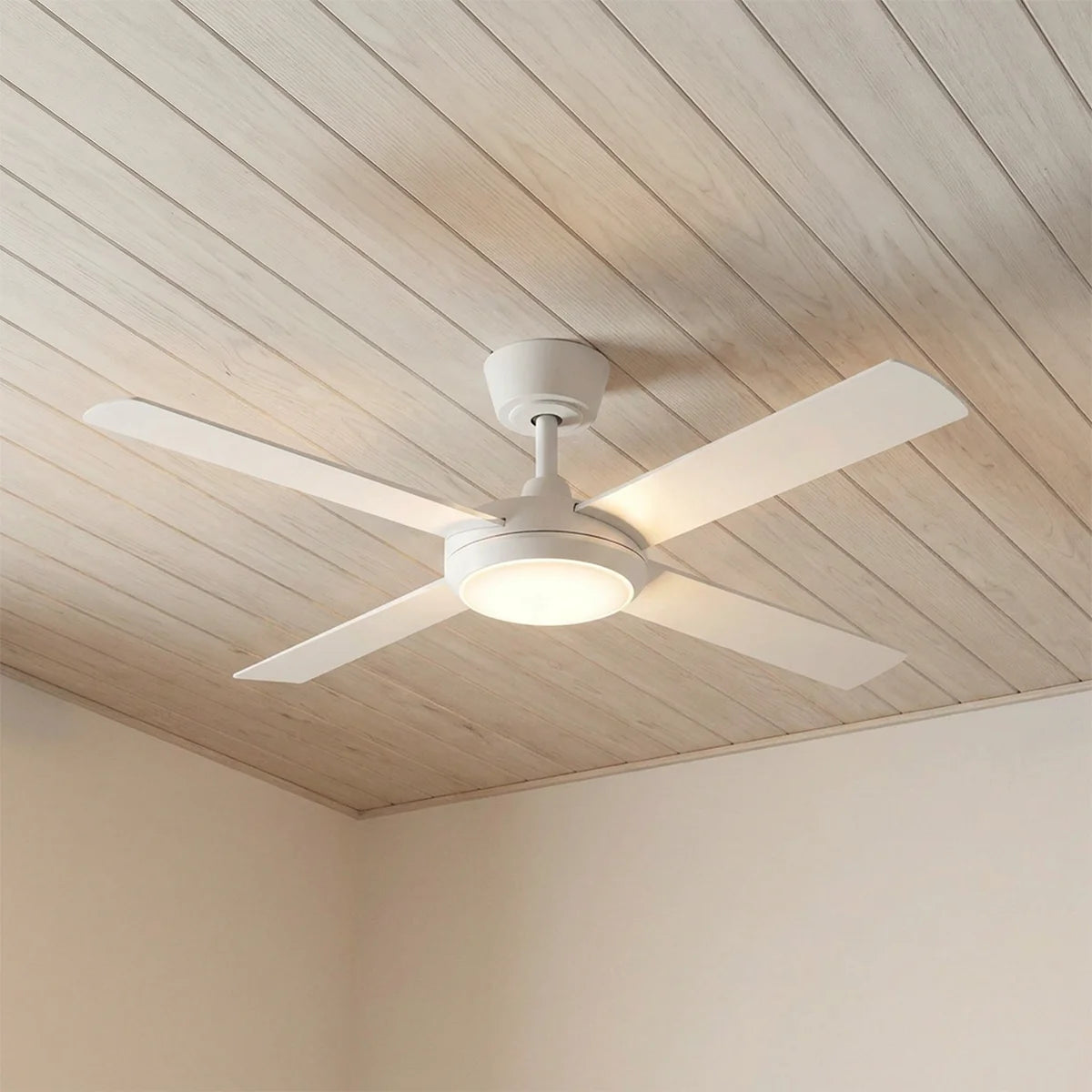 Fanco Eco Silent Pro DC Ceiling Fan - CCT LED Light, White 52″-Fanco-Ozlighting.com.au