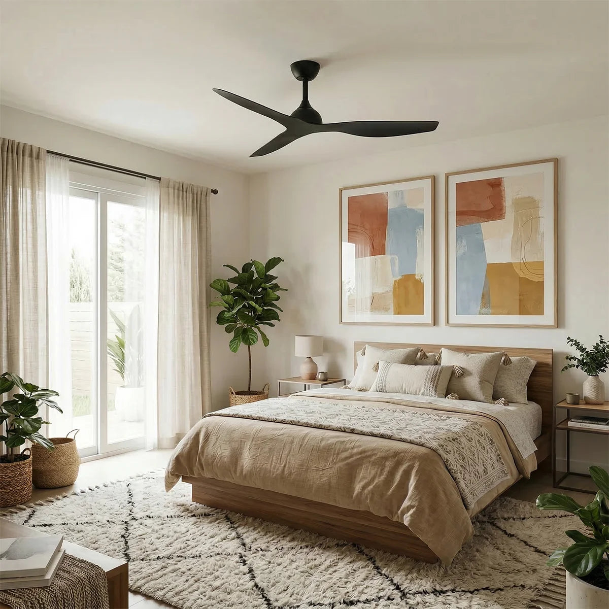 Fanco Eco Style DC Ceiling Fan - Black 52″-Fanco-Ozlighting.com.au