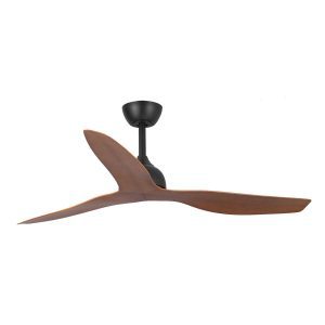 Fanco Eco Style DC Ceiling Fan - Black with Koa Blades 52″-Fanco-Ozlighting.com.au
