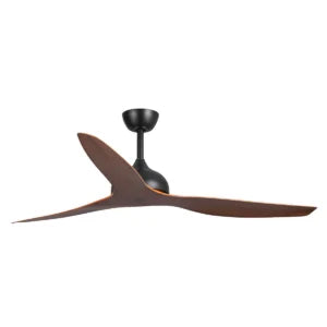 Fanco Eco Style DC Ceiling Fan - Black with Koa Blades 60″-Fanco-Ozlighting.com.au