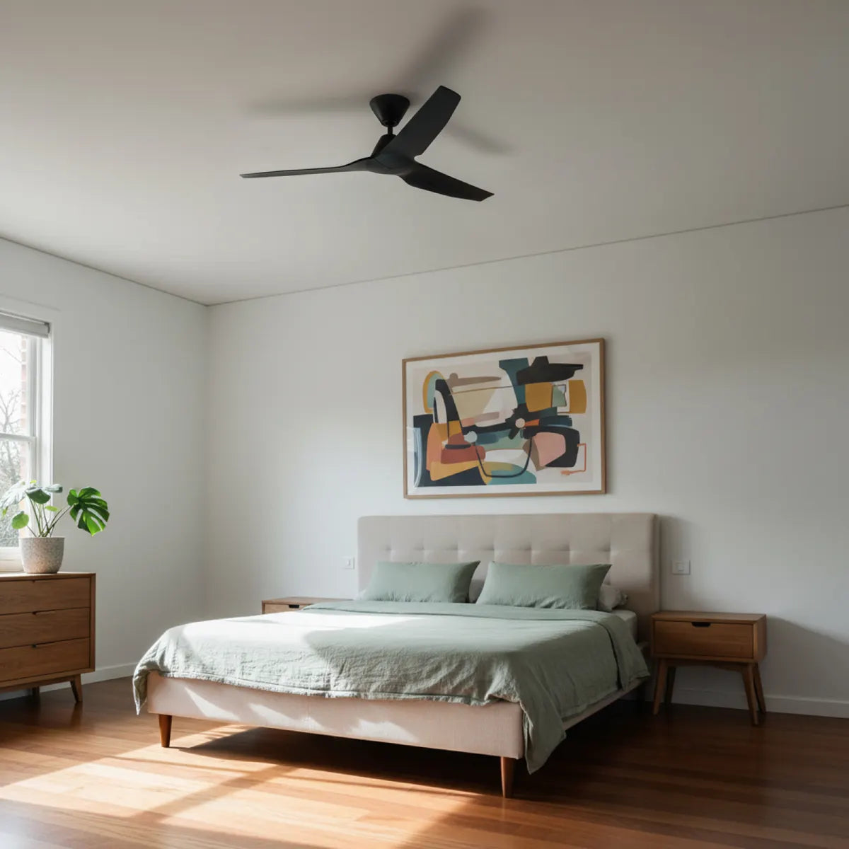Fanco Infinity iD DC Ceiling Fan - Black 48″-Fanco-Ozlighting.com.au