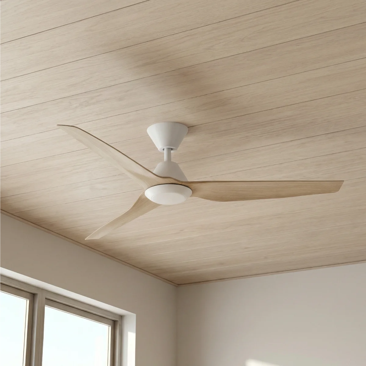 Fanco Infinity iD DC Ceiling Fan - CCT LED Light, White with Beechwood Blades 54″-Fanco-Ozlighting.com.au