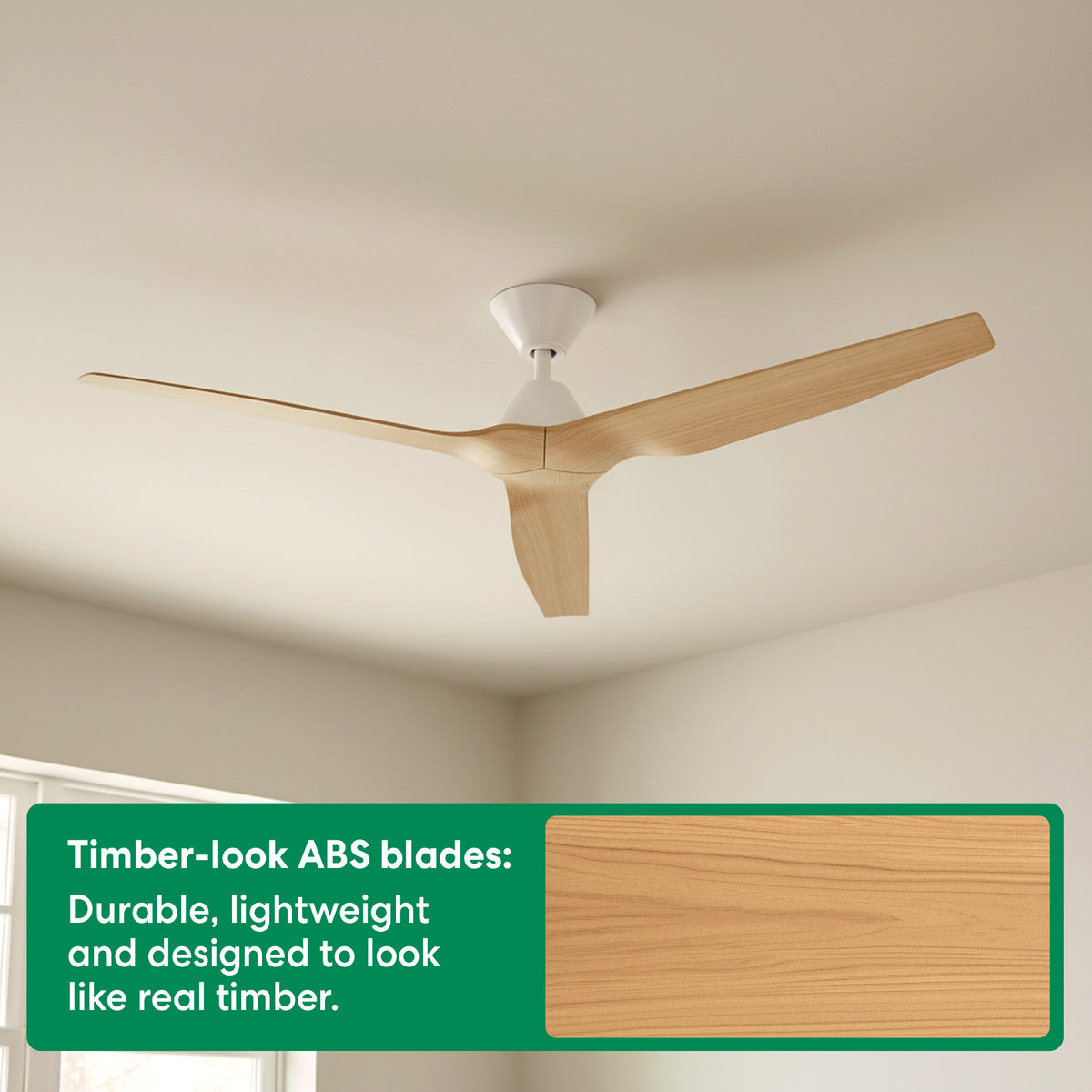 Fanco Infinity iD DC Ceiling Fan - White with Beechwood Blades 54″-Fanco-Ozlighting.com.au