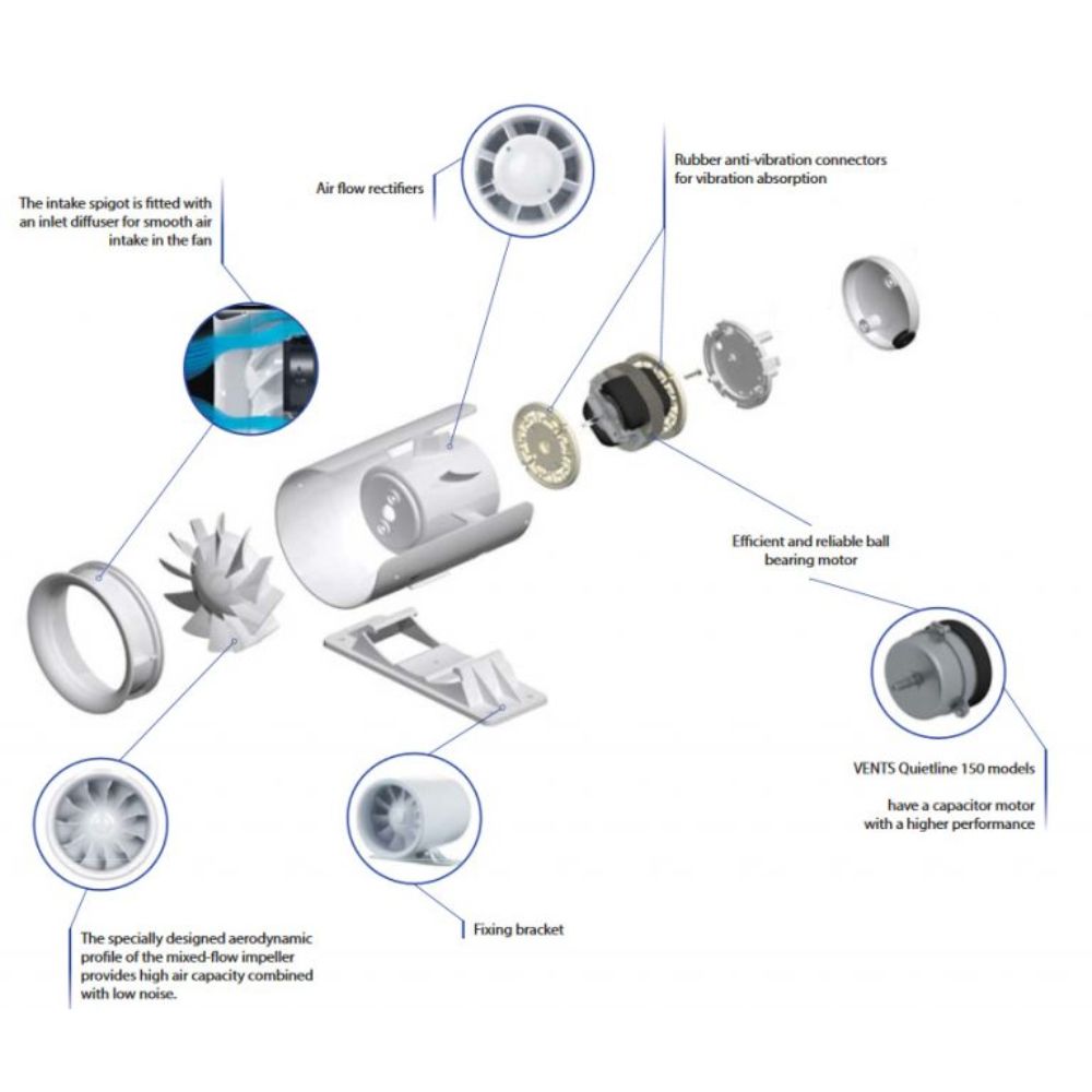Fanco Inline Fan - VKO Premium Axial-Fanco-Ozlighting.com.au