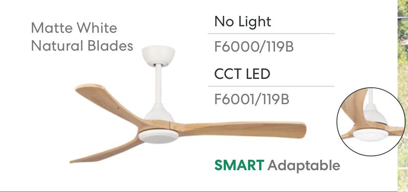 Fanco Sanctuary v2 DC - 52'' (132cm) - White (M) - Natural (B)-Fanco-Ozlighting.com.au