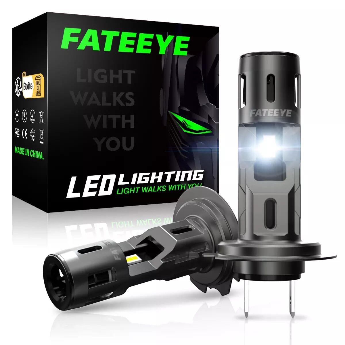Fate-Eye H7 LED Headlight Bulbs 30W 6000LM Set of 2-Ozlighting-Ozlighting.com.au