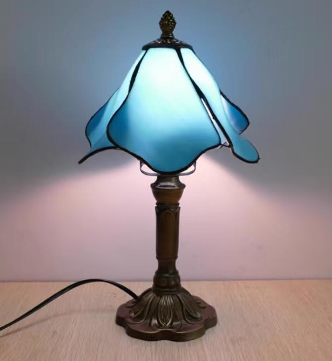 G&G Bros Lotus Table Lamp - Shade, Blue-G&G Bros.-Ozlighting.com.au