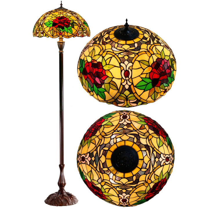G&G Bros RED CAMELLIA - Floor Lamp-G&G Bros.-Ozlighting.com.au