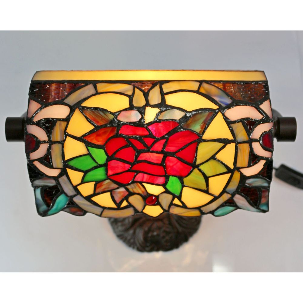 G&G Bros RED CAMELLIA Table Lamp - Bankers-G&G Bros.-Ozlighting.com.au