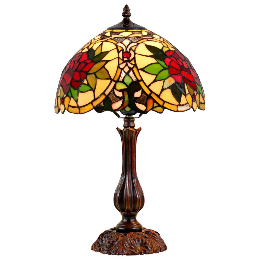 G&G Bros RED CAMELLIA Table Lamp - S/L-G&G Bros.-Ozlighting.com.au