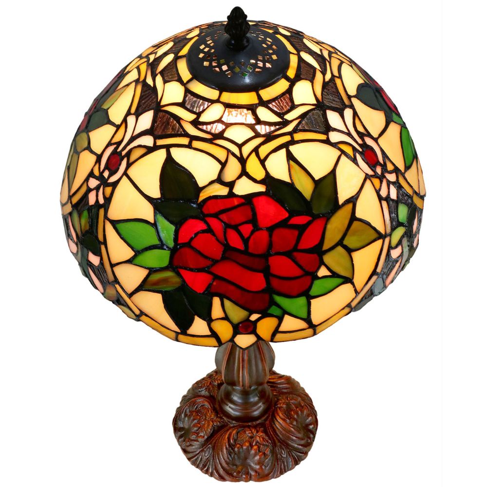 G&G Bros RED CAMELLIA Table Lamp - S/L-G&G Bros.-Ozlighting.com.au
