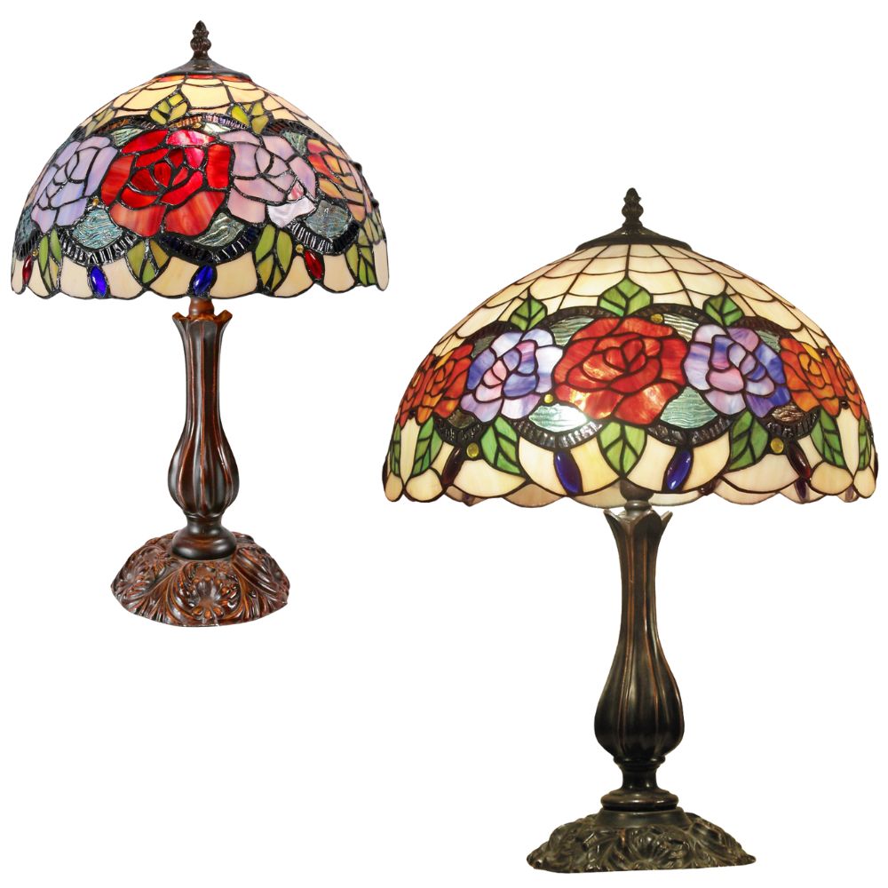G&G Bros RED ROSE Table Lamp - S/L-G&G Bros.-Ozlighting.com.au