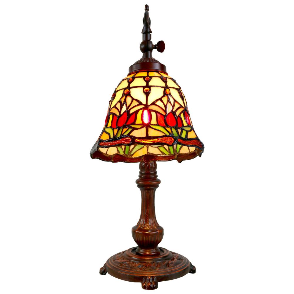G&G Bros RED TULIP - Edwardian Table Lamp-G&G Bros.-Ozlighting.com.au